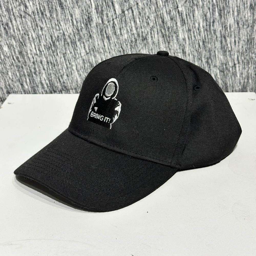 Black Embroidered Men's Hat